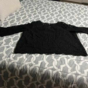 Brand new woman’s black lace long sleeve blouse xxl price 60.00